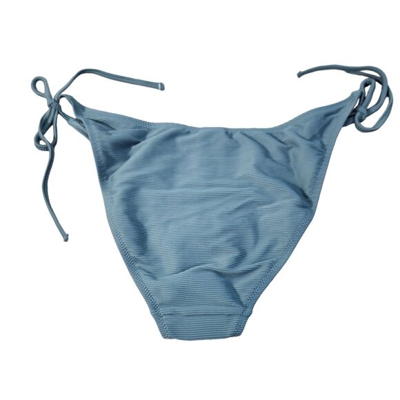 J. Crew Green Ribbed Curved Waist Cheeky String Bikini Bottom New W Tags Women L - Picture 2 of 16